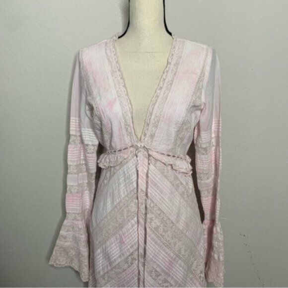 LoveShackFancy Weil Lace Inset Maxi Dress - Picture 6 of 15